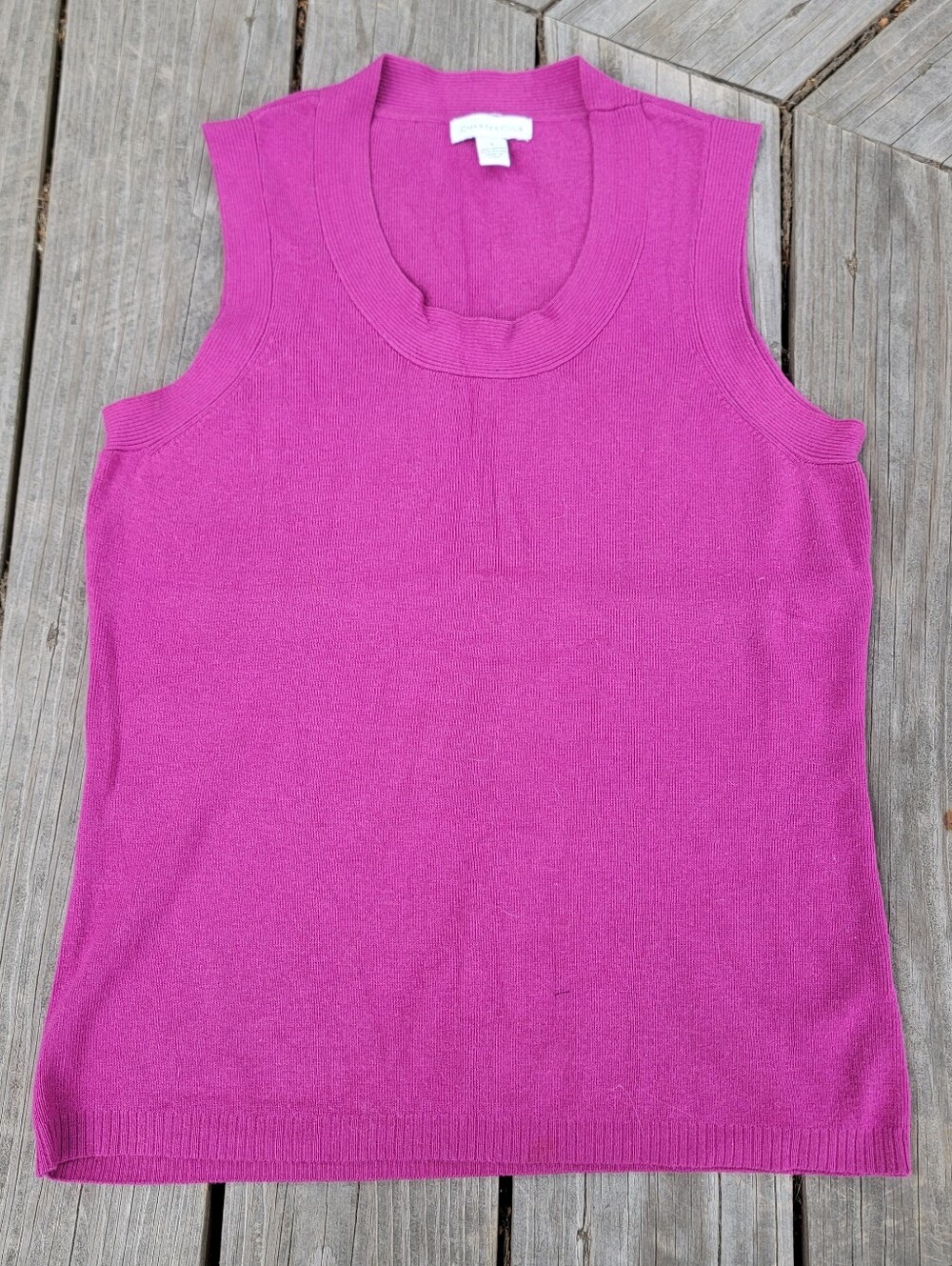 Charter Club women's hot pink sleeveless shirt - Size small